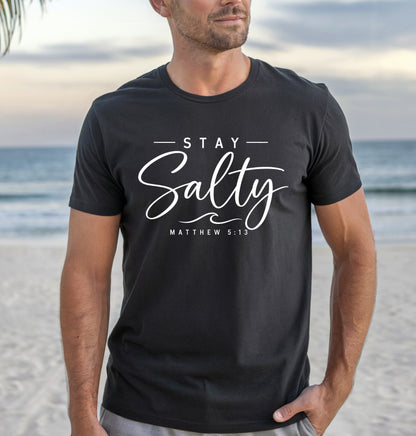 Stay Salty Matthew 5:13 Christian T-Shirt | Coastal Faith Tee