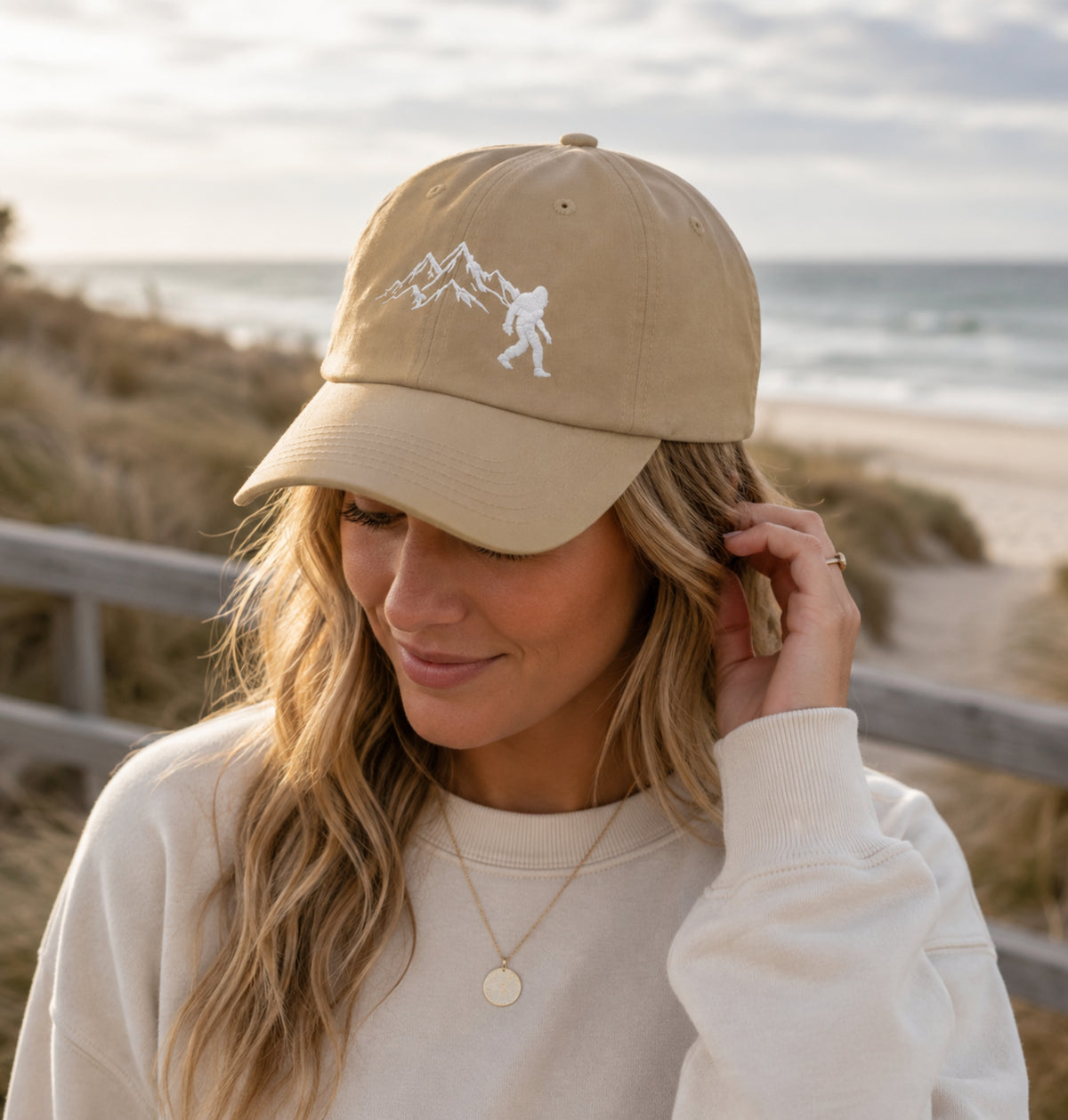 Bigfoot Mountain Embroidered Cap | Outdoor Adventure Hat