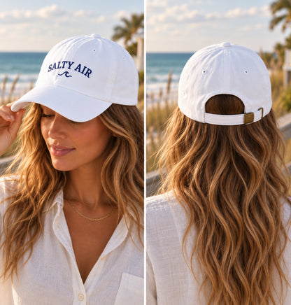 Salty Air Embroidered Hat | Coastal Wave Cap
