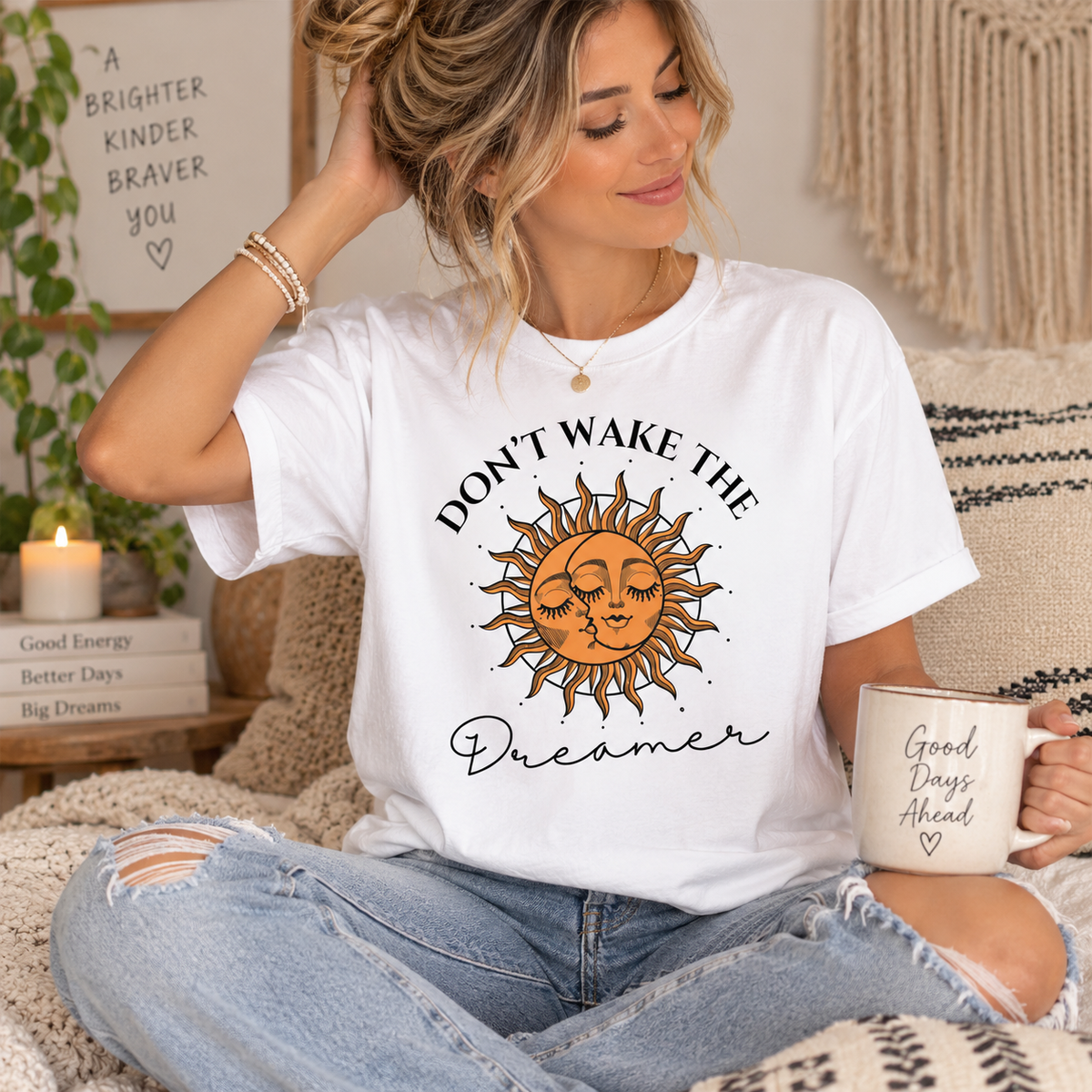 Don’t Wake The Dreamer T-Shirt | Celestial Sun & Moon Tee