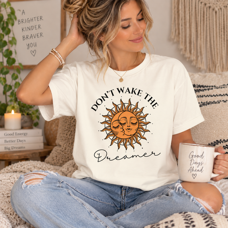 Don’t Wake The Dreamer T-Shirt | Celestial Sun & Moon Tee