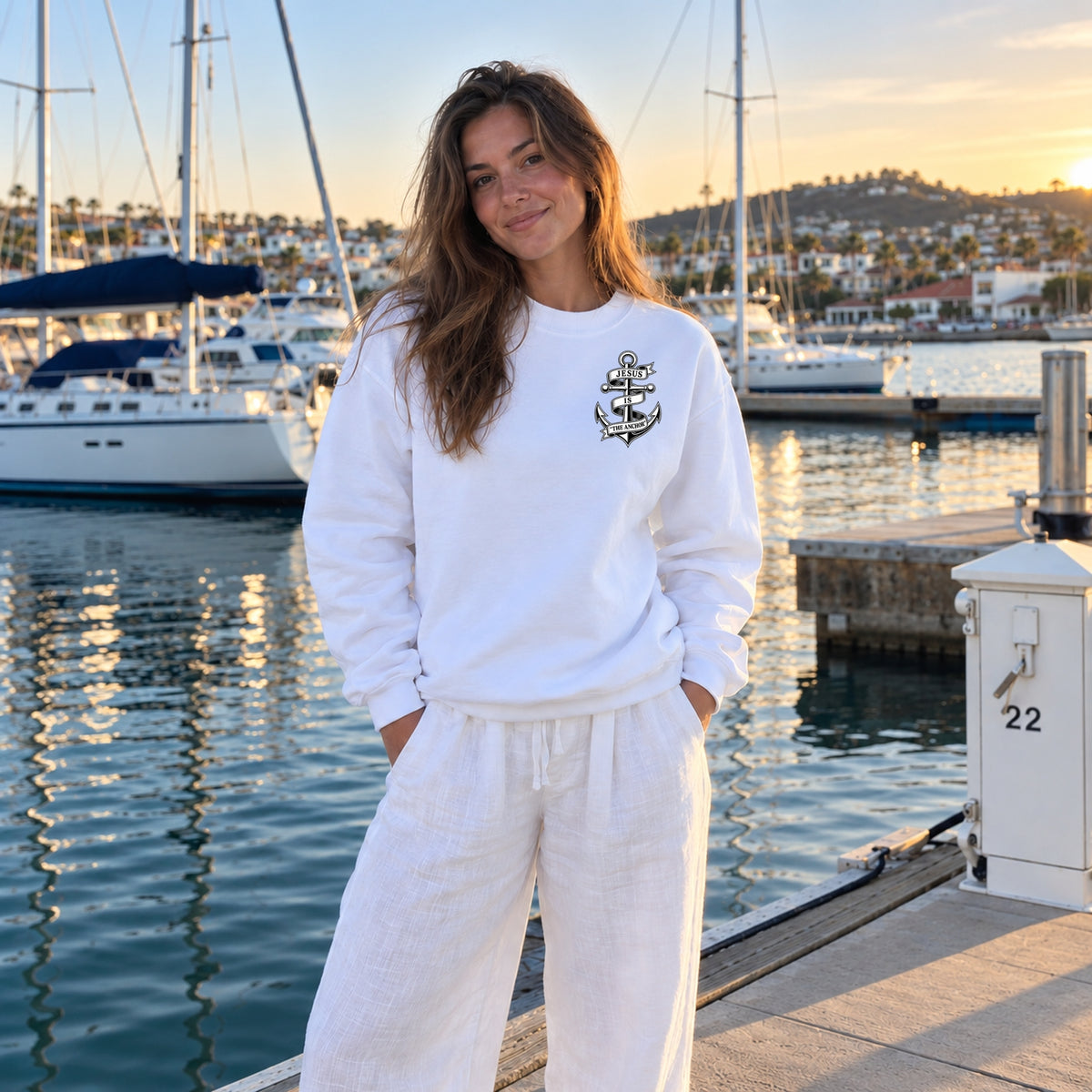 Jesus Is The Anchor Crewneck Sweatshirt
