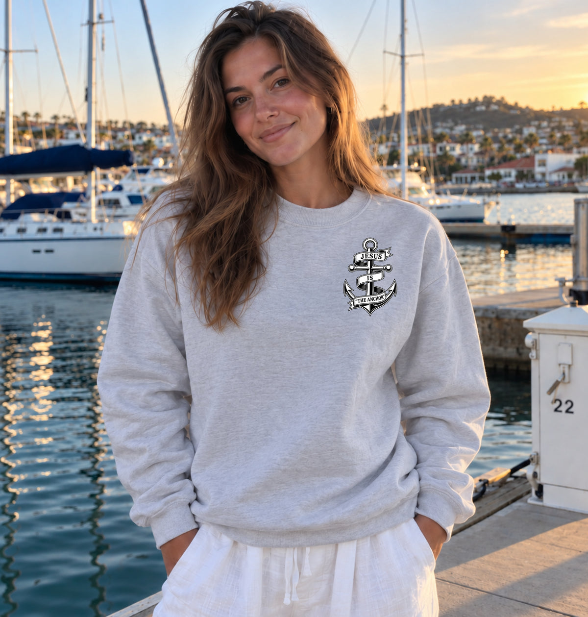 Jesus Is The Anchor Crewneck Sweatshirt
