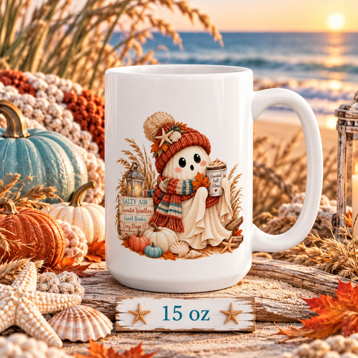 Coastal Fall Ghost Mug
