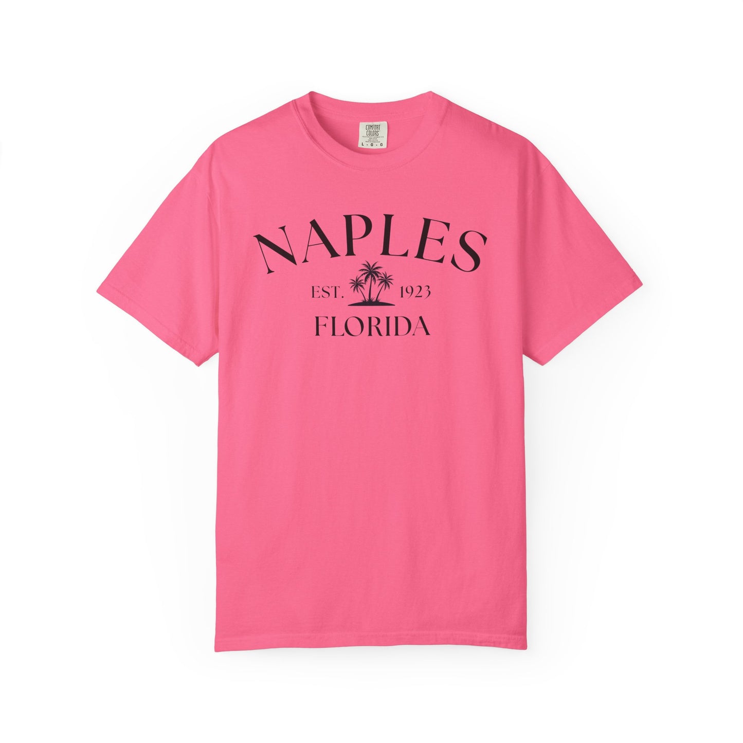 Naples Florida Comfort Colors T-Shirt – Casual Coastal Vibe for Summer Outings, Boating, Traveling, Cruise, Naples, FL, Naples Tee, Nautical T-Shirt