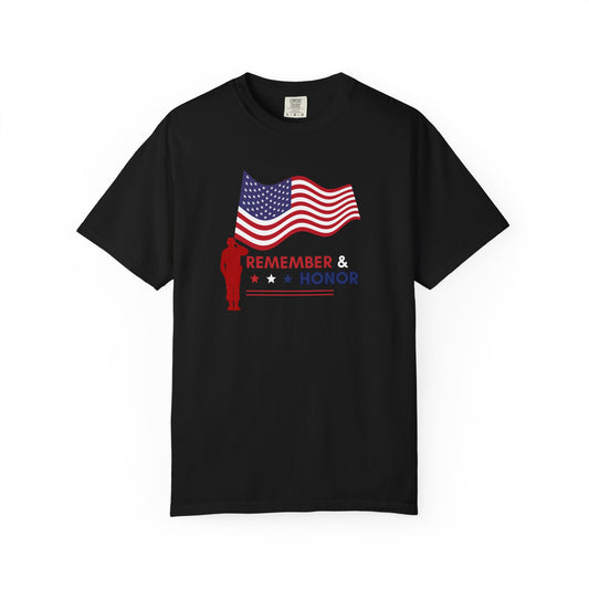 Memorial Day Remember & Honor T-Shirt for Veterans, Patriotic Gift, Remembrance Shirt, 4th of July Outfit, Veterans Day T shirt