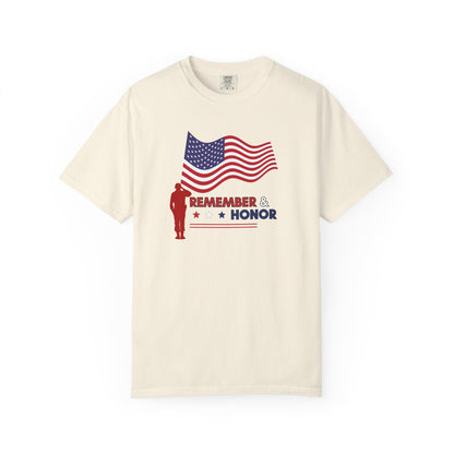 Memorial Day Remember & Honor T-Shirt for Veterans, Patriotic Gift, Remembrance Shirt, 4th of July Outfit, Veterans Day T shirt