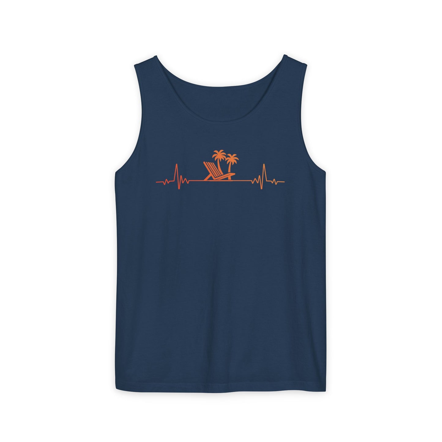Heartbeat Frequency Tank Top | Coastal Beach Graphic Tee