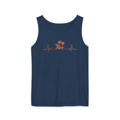 Heartbeat Frequency Tank Top | Coastal Beach Graphic Tee