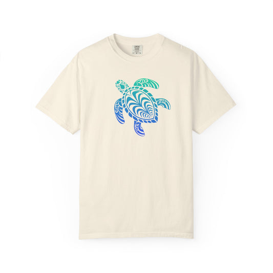 Ocean-Inspired Turtle Graphic Tee | Comfort Colors Beach Shirt