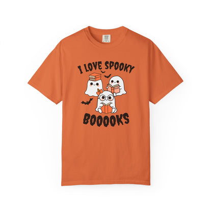 I Love Spooky Booooks Ghost Tee | Cute Halloween Reading Shirt
