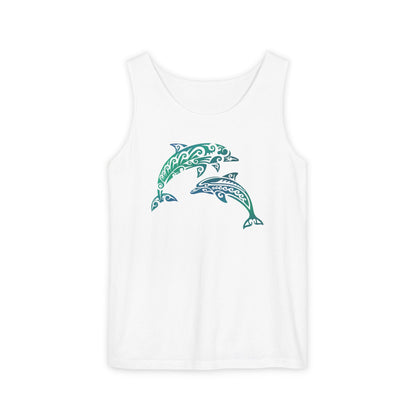 Tribal Dolphin Tank Top | Ocean Lover Summer Shirt