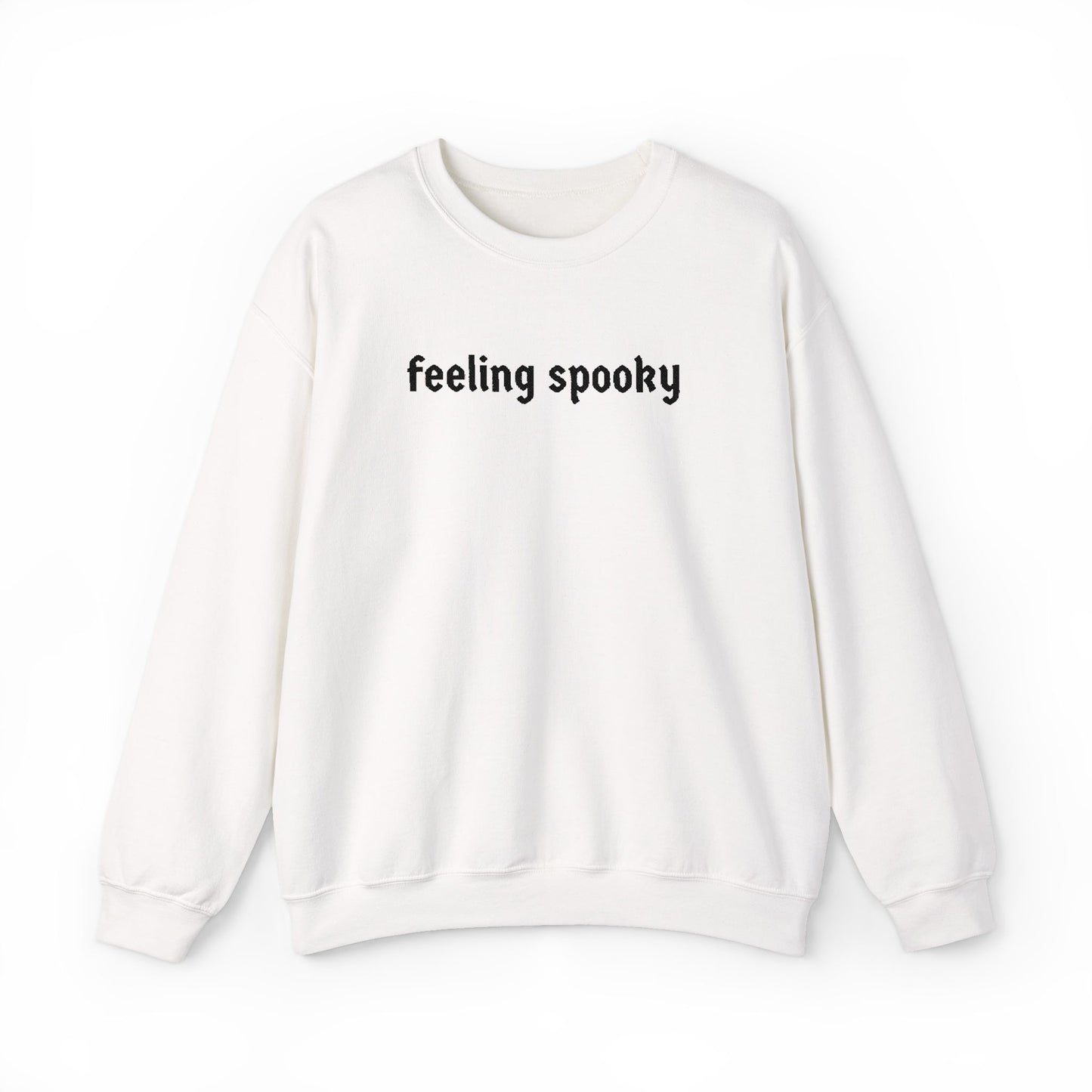 Feeling Spooky Crewneck Sweatshirt – Black Embroidery | Halloween Unisex