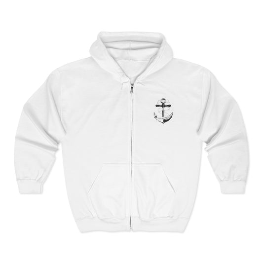 Jesus is The Anchor Hoodie | Christian Nautical Unisex Zip Hoodie