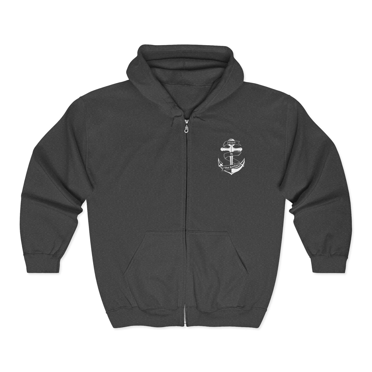 Jesus is The Anchor Hoodie | Christian Nautical Unisex Zip Hoodie