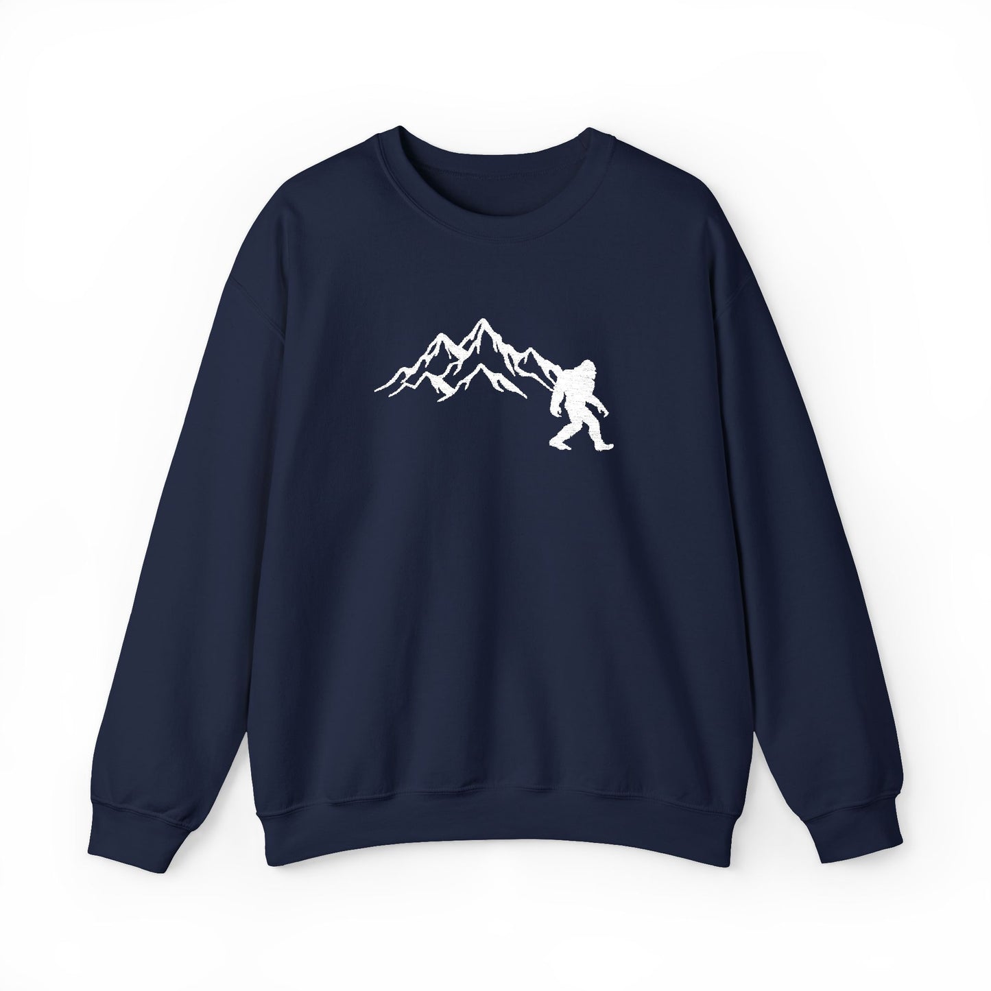 Bigfoot Embroidered Unisex Heavy Blend™ Crewneck Sweatshirt, Funny Outdoor Embroidered Sweatshirt, Camping Sweatshirt, Hunting Sweatshirt, Outdoor Enthusiast Sweatshirt, Gift for Him or Her, Mountain Explorer Apparel