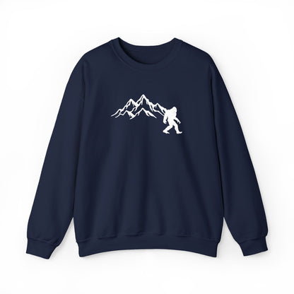 Bigfoot Embroidered Unisex Heavy Blend™ Crewneck Sweatshirt, Funny Outdoor Embroidered Sweatshirt, Camping Sweatshirt, Hunting Sweatshirt, Outdoor Enthusiast Sweatshirt, Gift for Him or Her, Mountain Explorer Apparel