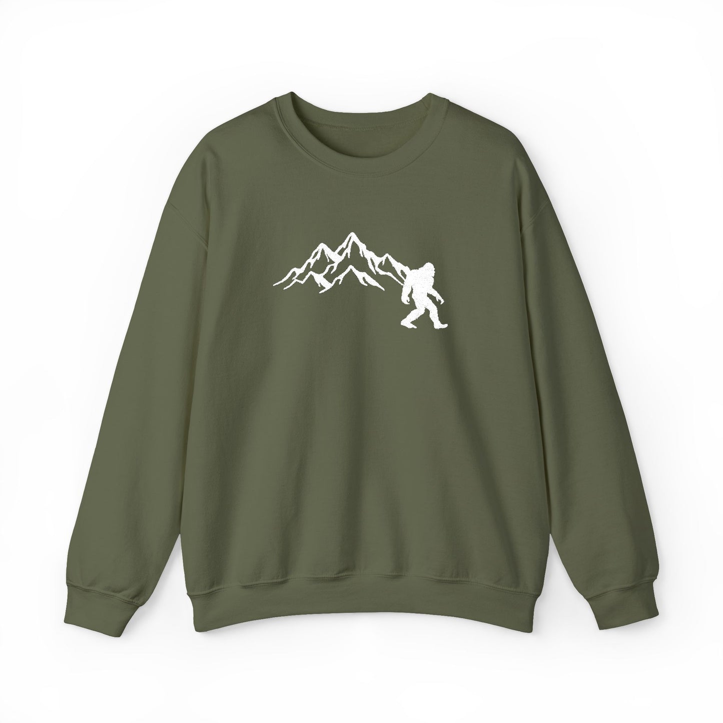 Bigfoot Embroidered Unisex Heavy Blend™ Crewneck Sweatshirt, Funny Outdoor Embroidered Sweatshirt, Camping Sweatshirt, Hunting Sweatshirt, Outdoor Enthusiast Sweatshirt, Gift for Him or Her, Mountain Explorer Apparel