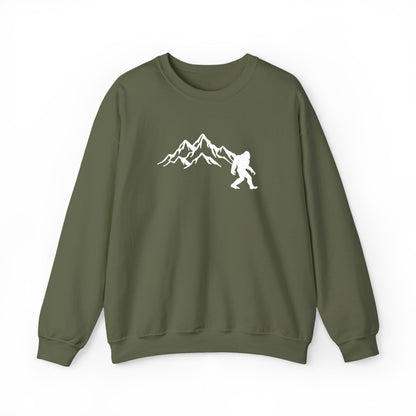Bigfoot Embroidered Unisex Heavy Blend™ Crewneck Sweatshirt, Funny Outdoor Embroidered Sweatshirt, Camping Sweatshirt, Hunting Sweatshirt, Outdoor Enthusiast Sweatshirt, Gift for Him or Her, Mountain Explorer Apparel
