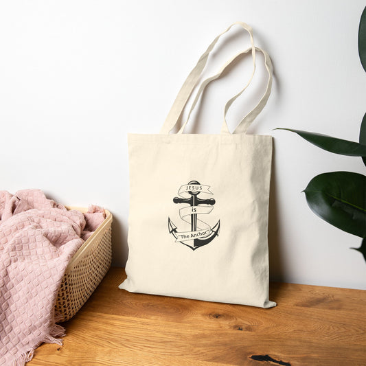 Jesus is The Anchor Tote Bag | Eco-Friendly Christian Gift