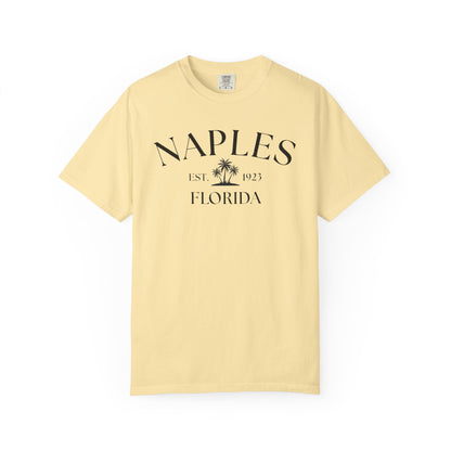 Naples Florida Comfort Colors T-Shirt – Casual Coastal Vibe for Summer Outings, Boating, Traveling, Cruise, Naples, FL, Naples Tee, Nautical T-Shirt