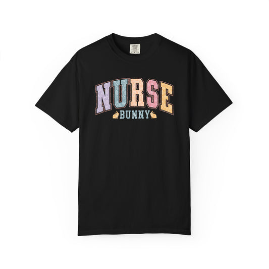 Cute Nurse Bunny Graphic Tee for Healthcare Workers, Nurse Bunny T-Shirt, Perfect Gift for Nurses, Birthday Gift, Easter, Spring, Everyday Wear