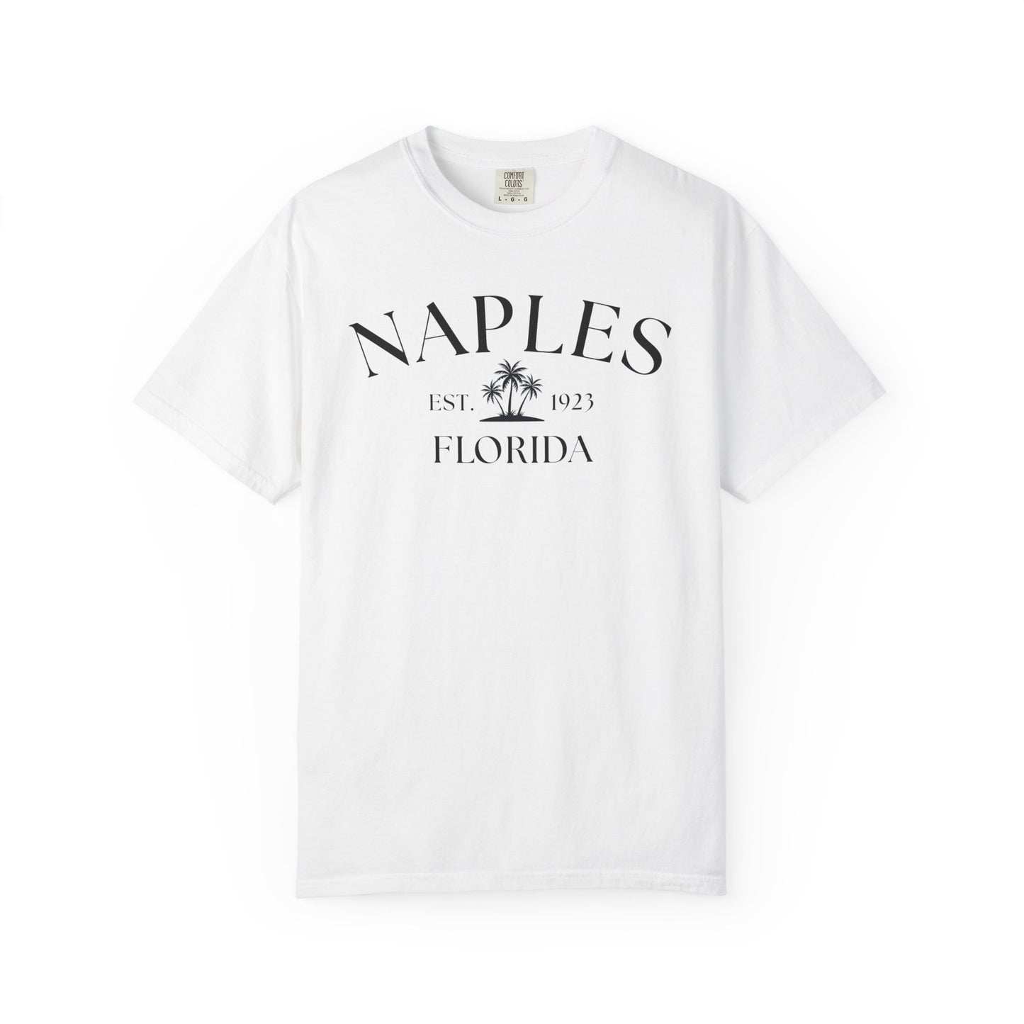 Naples Florida Comfort Colors T-Shirt – Casual Coastal Vibe for Summer Outings, Boating, Traveling, Cruise, Naples, FL, Naples Tee, Nautical T-Shirt