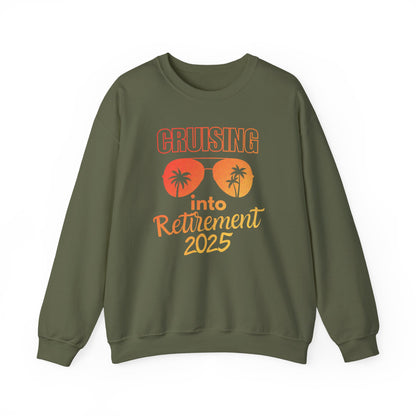Cruising into Retirement 2025 | Retirement Sweatshirt