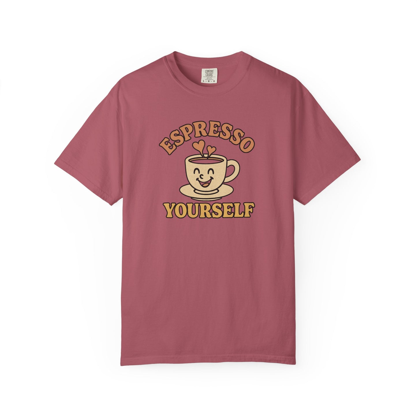 Espresso Yourself Comfort Colors T-Shirt, Unisex Casual Coffee Tee, Funny Tee, Retro Graphic T-shirt, Coffee Work T-Shirt