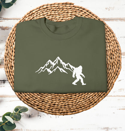 Bigfoot Embroidered Unisex Heavy Blend™ Crewneck Sweatshirt, Funny Outdoor Embroidered Sweatshirt, Camping Sweatshirt, Hunting Sweatshirt, Outdoor Enthusiast Sweatshirt, Gift for Him or Her, Mountain Explorer Apparel