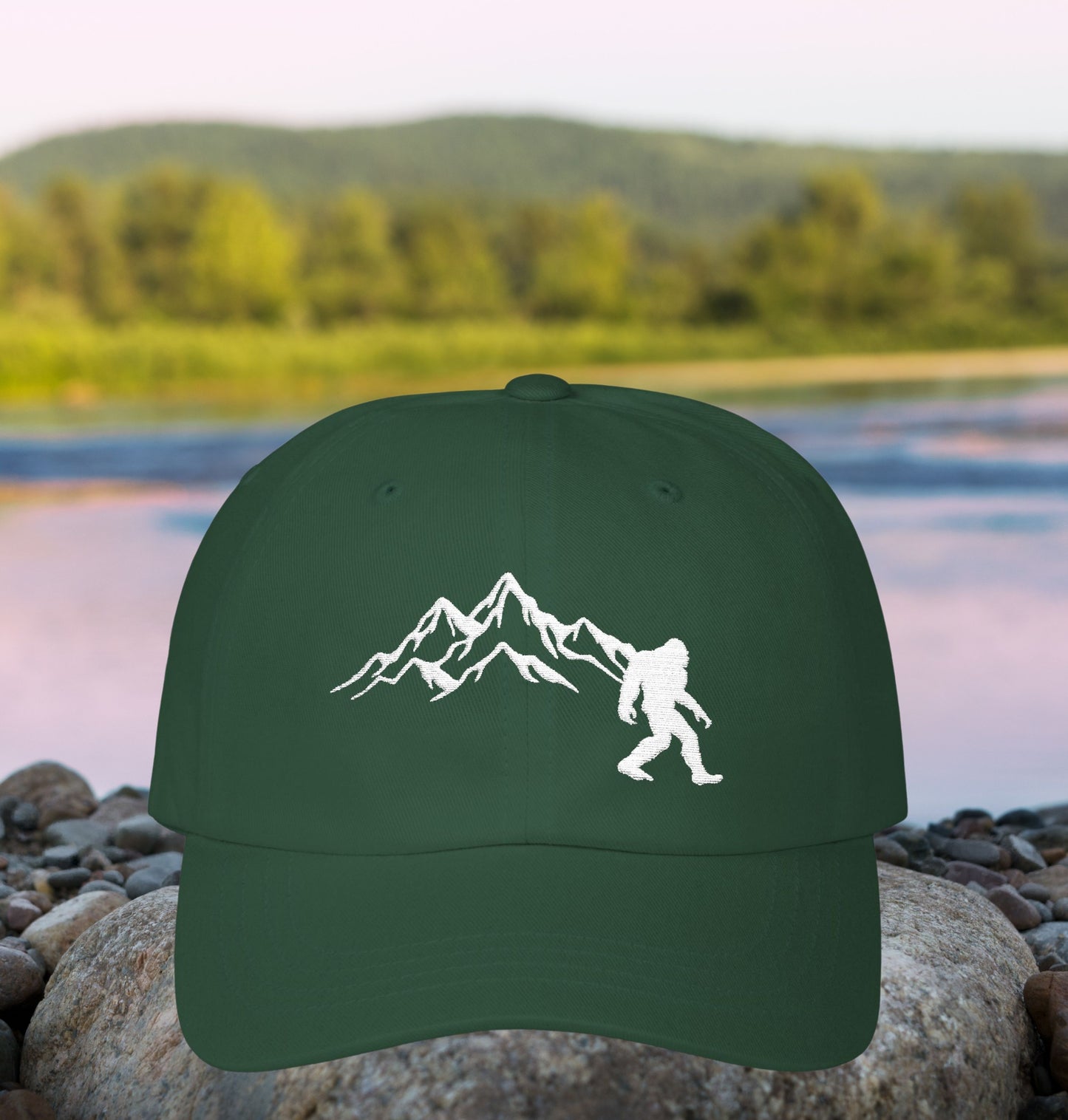 Bigfoot Classic Dad Cap, Funny Outdoor Embroidered Hat, Camping Hat, Hunting Hat, Outdoor Enthusiast Hat, Gift for Him or Her, Mountain Explorer Accessory