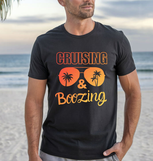 Cruising & Boozing Unisex Jersey Tee - Perfect for Summer Adventures - Summer Tee Shirt - Summer T-Shirt - Cruising T-shirt