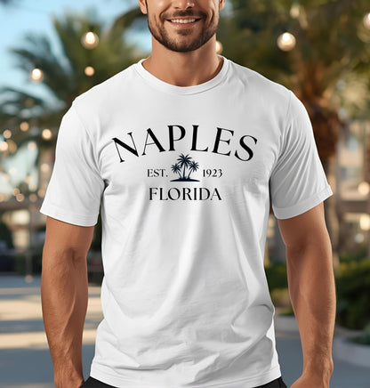 Naples Florida Comfort Colors T-Shirt – Casual Coastal Vibe for Summer Outings, Boating, Traveling, Cruise, Naples, FL, Naples Tee, Nautical T-Shirt