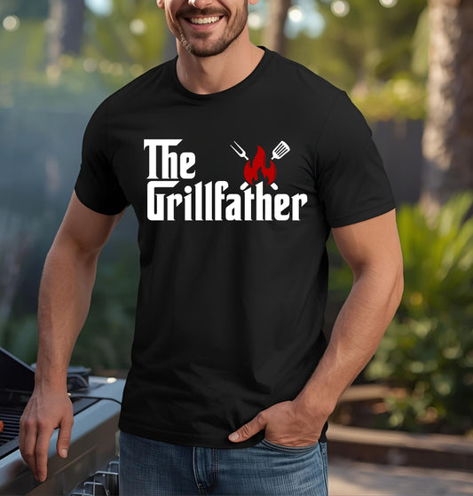 The Grillfather Tee - Perfect Gift for BBQ Lovers, The Grillfather Shirt, Father's Day Tee, Funny Father's Day Gift, BBQ Lover Tee, Tailgating Party, BBQ Party Outfit